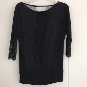 The Buckle Top Open Back Lace Detail